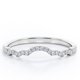 thumbnail image 1 of JeenMata Alianza de Boda Curvada con Forma de Nube de Diamantes de Talla Redonda de 0,15 TCW y Pavé Festoneado en Oro Blanco de 10 K, 1 of 6