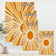 thumbnail image 4 of Designart ' Minimal Bright Shining Orange Sun Rays I ' Modern Canvas Wall Art Print, 4 of 4