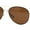Gold Brown', variant on Classy Tear Drop Traditional Officer Pilots Metal Rim Sunglasses Black - Smoke