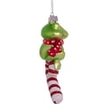thumbnail image 3 of Kurt S. Adler 5-Inch Noble Gems Glass Frog With Candy Cane Ornament, 3 of 7