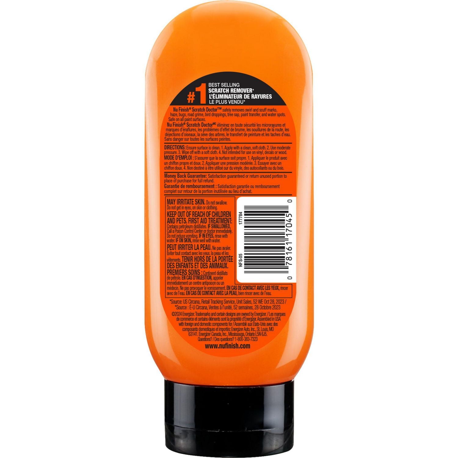 Nu Finish Scratch Doctor Car Scratch Remover, 6.5 oz. squeeze bottle, Nu Finish Scratch Doctor Car