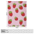thumbnail image 4 of Nawypu Cute Strawberry Dot Pattern Blanket, Soft Blankets Flannel Bed Throw Cozy Lightweight Plush Gifts for Women Girls Kids Sofa Couch Bedroom Living Rooms Warm All Season, Home Decor, 4 of 6
