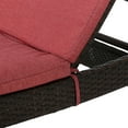 thumbnail image 2 of Simone Outdoor Brown Wicker Adjustable Chaise Lounge, Set of 2, 2 of 12