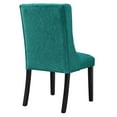 thumbnail image 5 of Side Dining Chair, Teal Blue, Fabric, Kitchen Cafe Bistro Hospitality Restaurant, Modern Contemporary HB32936, 5 of 8