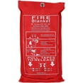 thumbnail image 1 of HUGFEGWE Bouclier Résistant à la Chaleur Couverture de Sécurité Incendie en Fibre de Verre Protection Polyvalente pour Cuisine Camping Cheminée Grill Voiture(1mx1m) CJB91-69518, 1 of 9
