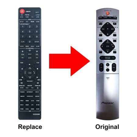 Vinabty XXD3095 Replaced Remote Control Fit For Pioneer DVD/CD Receiver XV-DV333 S-DV535 S-DV535 S-DV434ST