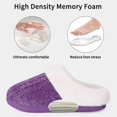 thumbnail image 3 of House Slippers Evshine para mujer, punto cálido de chenilla, color morado 40-41, 3 of 7