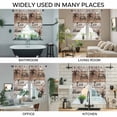 thumbnail image 3 of Rustic Star Brown Swag Valances for Windows, Kitchen Window Curtains Over Sink, Vintage Plants Berry Wooden Grain Window Treatment Curtains for Living Room/Bedroom Curtains 2 Panel Sets 36"x45", 3 of 8