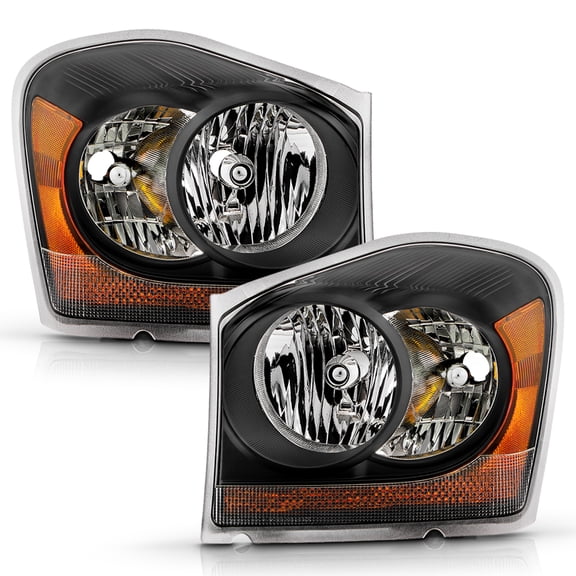 Black 2004-2006 Dodge Durango ST/SLT Headlights Headlamps Replacement Left Right