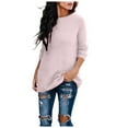 thumbnail image 1 of Pompotops Robe Maxi pour Femmes Hiver Mode Femmes Décontractée Unie Ample Col Rond Manches Longues Fermeture Éclair Robe en Peluche Fine, 1 of 5