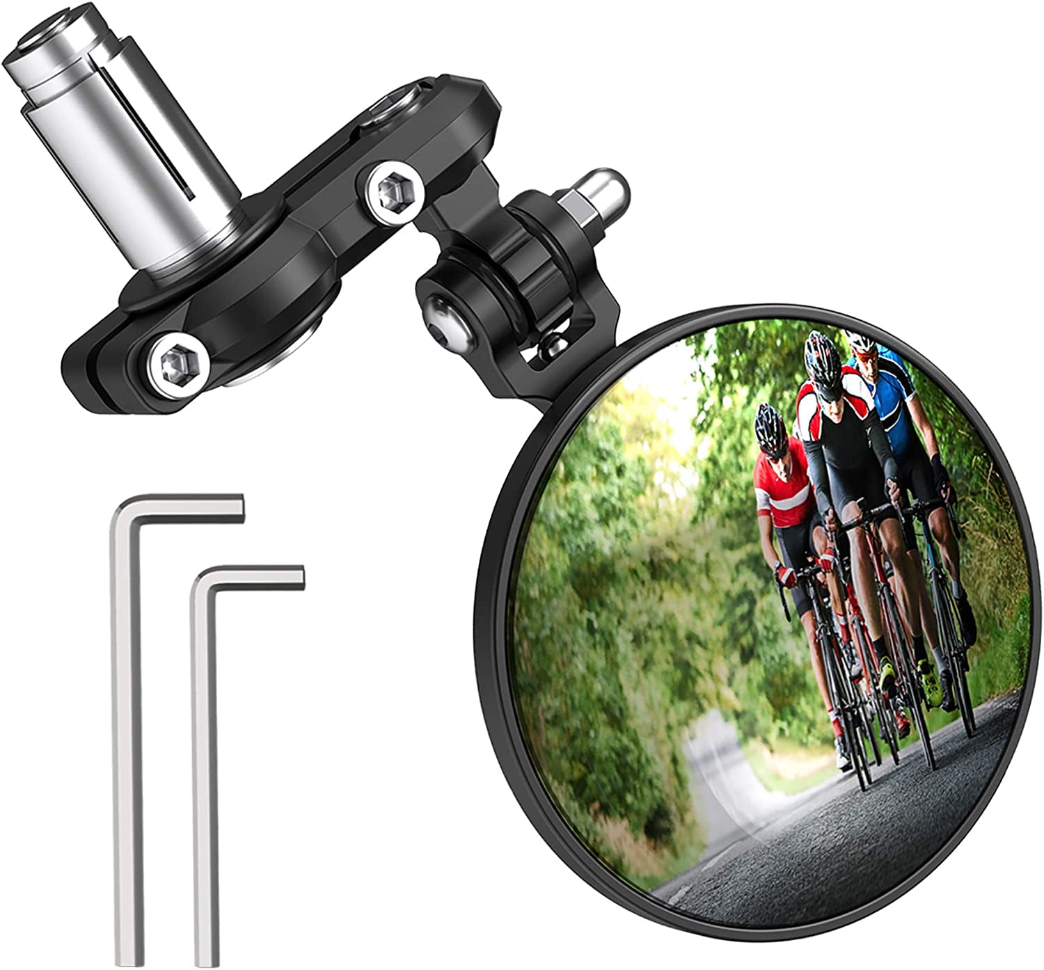 PACEARTH Bike Mirror 360˚Rotatable Bicycle Mirrors BlastResistant Aluminum Rearview Mirror