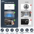 thumbnail image 3 of iLiving 96-Inch, 8 feet HVLS 9 Blades BLDC Big Ceiling Fan, High Volume Low Speed HVLS Fan, Reversible Industrial Commercial and Residential, 12312 CFM with IR Remote, 3 of 6