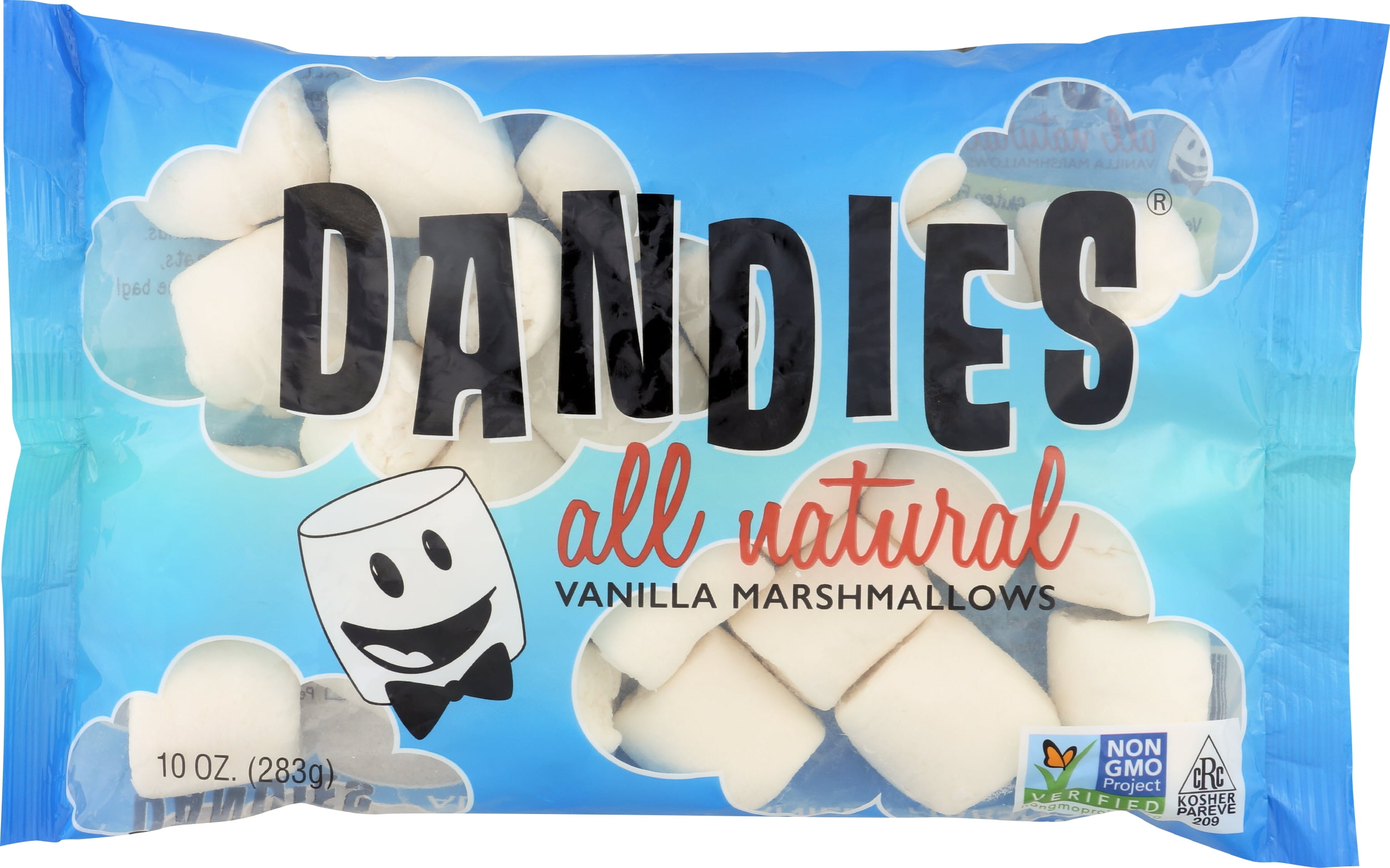 Dandies AirPuffed Classic Vanilla Flavor Marshmallows, 10 oz, (Pack of