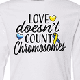 thumbnail image 4 of Inktastic Love Doesnt Count Chromosomes with Yellow and Blue Ribbon Long Sleeve Youth T-Shirt, 4 of 5