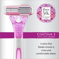 thumbnail image 5 of New! Pure Silk Three Premium Disposable Razor, 4 Count, 5 of 8