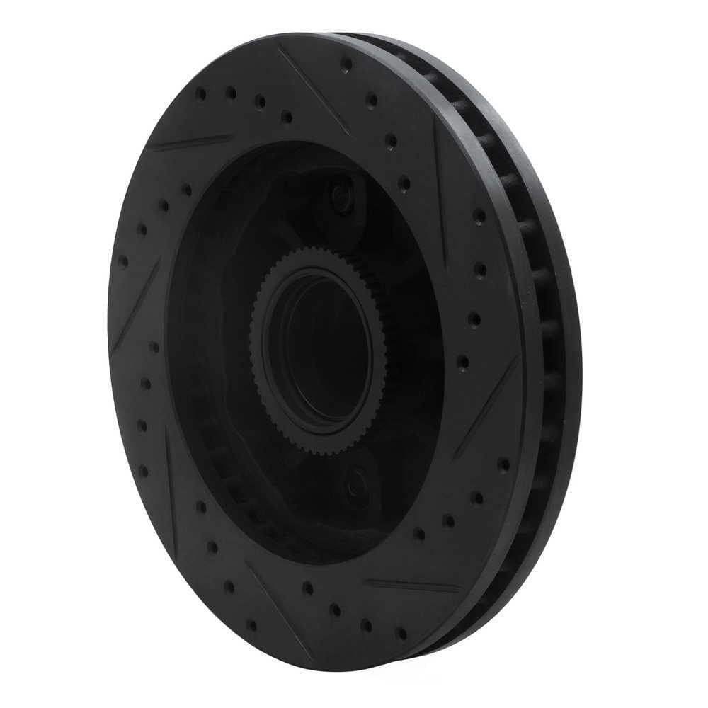Dynamic Friction Company 633-48042L DFC Brake Rotor - Drilled And Slotted - Black
