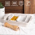 thumbnail image 4 of Casserole Dishes for Oven, Ceramic Bakeware Set of 4, Rectangular Baking Dish with Handles, Lasagna Pans for Cooking, Gratin, Roasting, Banquet and Daily Use (Kiln-Change White), 4 of 7