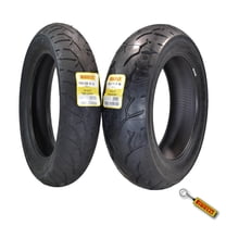 Pirelli Night Dragon Tire Set: 150/80B16 M/C 71H TL Front & 180/70R16 M/C 77H TL Rear Cruiser Motorcycle Tires - Superior Traction & Handling for High-Performance Cruisers with Keychain