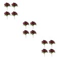 thumbnail image 3 of Guardoinrt 4pcs Good Hand Feeling Artificial Flowers With Good Texture For Sensory Delight For DIY Silk Home Decoration Party Decor Red 3Set, 3 of 6