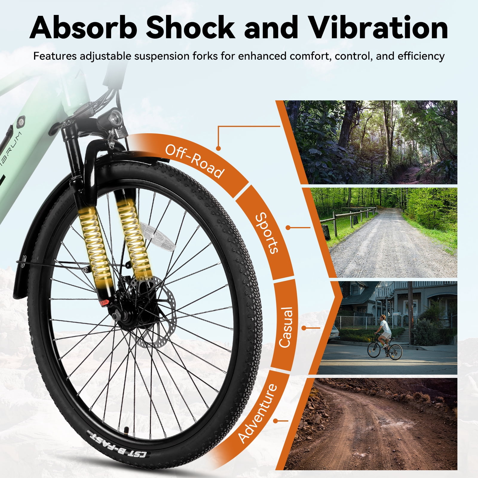 HILAND 26" Electric Bike for Adults with 500W Brushless Motor, 40Miles 20MPH Electric Mountain Bike with 36V 7.8AH Removable Battery UL2849,Green