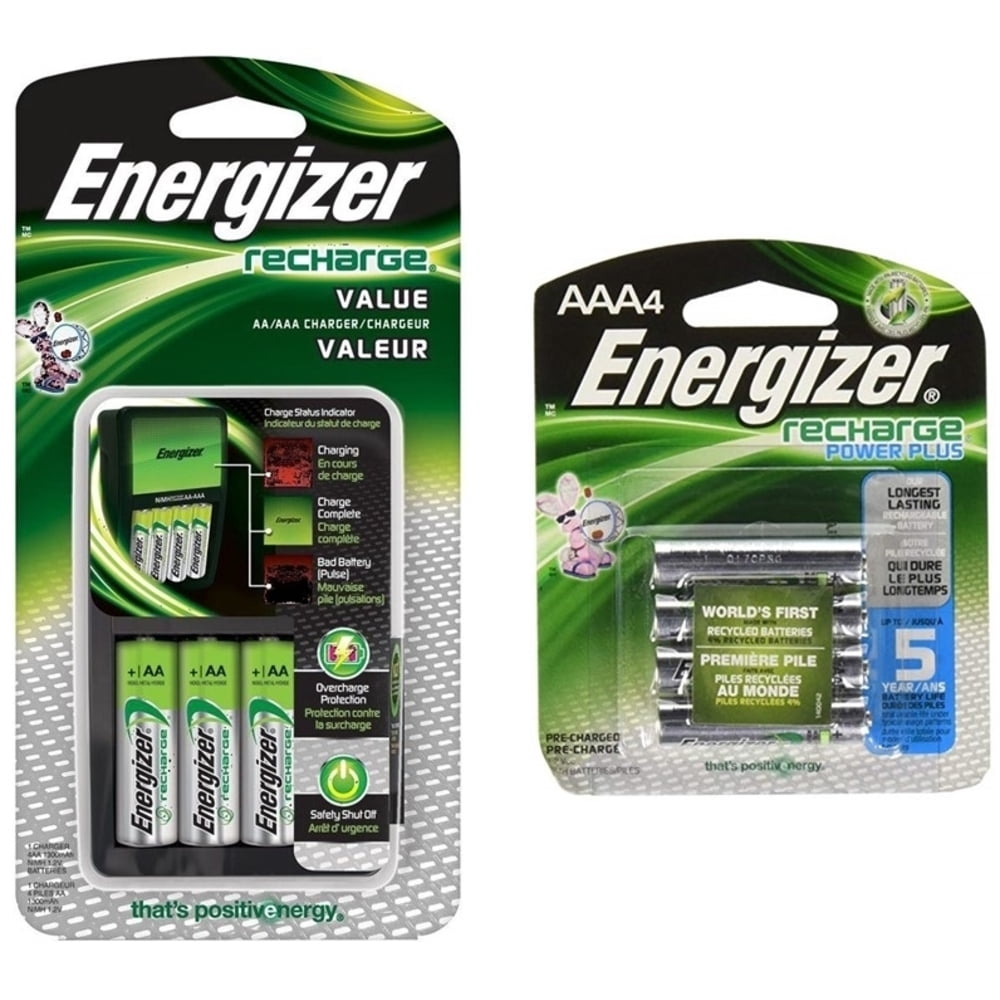 Energizer Recharge Value Charger with 4 AA and 4 AAA rechargeable