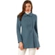 thumbnail image 1 of Abrigo Largo De Invierno Con Cuello Peter Pan Y Doble Botonadura Para Mujer Gris azul M, 1 of 6