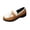 Brown, variant on Tassel Loafer Flats For Women Two Tone Black White Smooth Faux Leather Front Tassel Decor Round Toe Low Block Heel Slip On Loafer Shoe Footwear