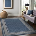 thumbnail image 2 of Beverly Rug Floral Bordered Washable Outdoor Indoor Area Rugs 10x14 Navy, 2 of 8