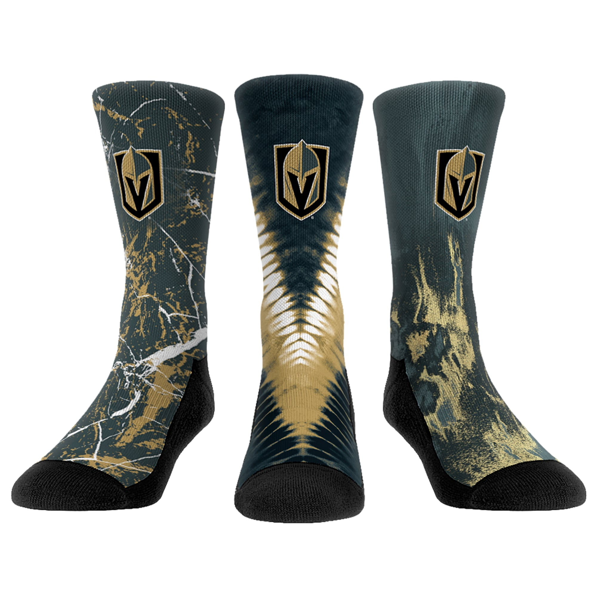 Unisex Rock Em Socks Vegas Golden Knights ThreePack Crew Socks Set