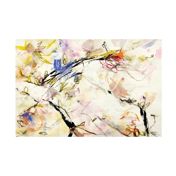 Canvas Wall Art - Kati Bujna 'Magnolia Life Blossoms 2' Wall Art for Living Room, Bedroom, or Office Décor by Trademark Fine Art - 19 x 12 Inches