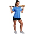thumbnail image 4 of NELEUS Womens Workout Tops UPF 50+ Short Sleeve Shirts for Athletic Yoga Running Loose Fit Quick Dry T-Shirts,Light Blue,US Size M, 4 of 5