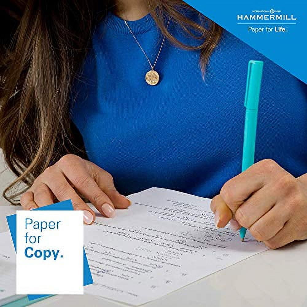 Hammermill Paper, Great White 30% Recycled Copy Paper, 20lb, 8.5 x 11, Letter, 92 Bright, 3 Hole, 500