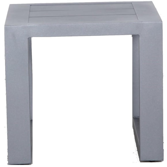 Paris Outdoor Aluminum Frame Grey End Table