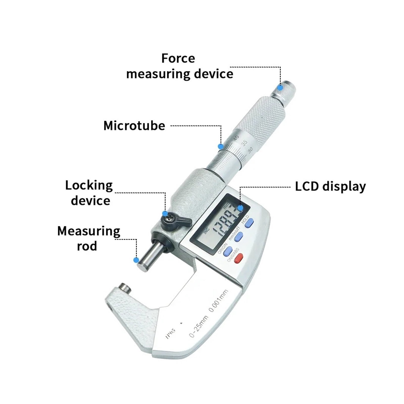 IP65 Waterproof Digital Micrometer Caliper Gauge 0.001mm Electronic Digital Micrometer Caliper Measuring Gauge Tools