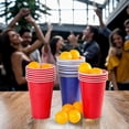 thumbnail image 5 of MOQIN Plastic Party Cups in Red and Blue with 8 Pack Ping Pong Balls, Beer Pong Party Cup Set, Beer Pong Cups and Table Tennis for Bars and Camping, 5 of 6
