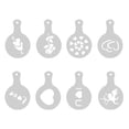 thumbnail image 1 of Billuyoard Plantillas de decoración de café, 8 Uds., molde de impresión de flores, plantilla de plástico para cupcakes, molde de Type1, 1 of 6