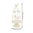 thumbnail image 2 of HEMOTON  Bird Cage Modeling Iron Candle Holder Centerpiece Decorative Lovers Bride White, 2 of 8