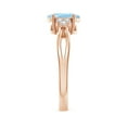 thumbnail image 3 of Angara Natural 1 Ct. Aquamarine with Diamond Solitaire Ring in 14K Rose Gold for Women (Ring Size: 3), 3 of 9