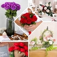 thumbnail image 5 of Efavormart 2 Bushes | 18" Gold Artificial Silk Rose Flower Arrangements, Real Touch Long Stem Flower Bouquet, 5 of 11