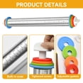 thumbnail image 5 of Rolling Pin and Silicone Baking Pastry Mat Set, Non-Stick Stainless Steel Dough Roller with Silicone Removable Rings, Kitchen Bake Tools for Pizza, Pie, Pastries, Pasta, Cookies, 5 of 7
