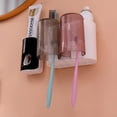 thumbnail image 4 of Portacepillos de dientes, portavasos multifuncional para cepillos de dientes montado en la pared, con dos vasos de mano, adecuado para diferentes tipos de familias JM, 4 of 5