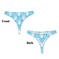 thumbnail image 3 of Balery Skating Poodle Fun Tangas de Algodón para Mujer con Estampado – Ropa Interior Sexy, Transpirable, G-string-Small, 3 of 6