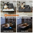thumbnail image 6 of CHIC HOUSE Full Corduroy Pull Out Sofa Bed, Sleeper Sofa with Memory Foam Mattress & USB Charging, Convertible Loveseat Couch for Living Room, Small Spaces, Deep Gray, 6 of 9