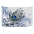 thumbnail image 4 of Tapiz Tropical ABPHQTO Pavo Real Feliz Navidad 150x200 cm, 4 of 4