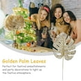 thumbnail image 2 of DEMACRIO 20Pcs Golden Artificial Leaves Plastic for Event Planners and Tropical Leaves Decoration, 2 of 8