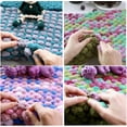 thumbnail image 6 of 3 Rolls  POM-POM Ball Yarn,100% Polyester Jelly Bean POM-POM Ball Yarn for Crochet Knitting Handcraft Mat Pet Nest 450g, 6 of 7