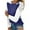 Blue, variant on FcBaudy Womens Tops,Long Sleeve Round-Neck Blouses & Shirts,Shirts for Women Women Casual Round-Neck Lace Hollow Out Long Sleeve Pullover Blouse T-shirt Tops Women Blouse
