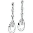 thumbnail image 2 of 10K White Gold Teardrop Dangle Diamond Earring Jackets (Width 8) (Length 29) - Jbsp, 2 of 5