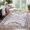 Gray blue, variant on Classic Vintage Floral Accent Rug, Thin Low Pile, Non-Slip, Washable, Reinforced Edges, Stain Resistant, Foldable, Easy Care for Living Room, Bedroom, Kitchen, Hallway, and Entryway