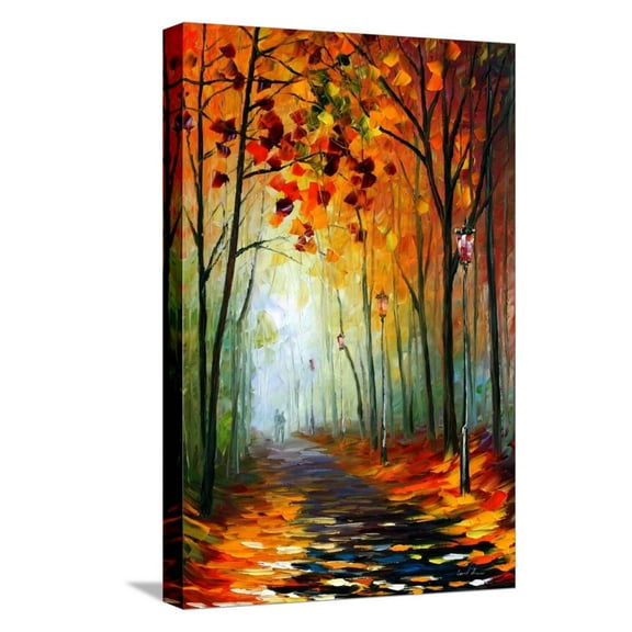 Art.com Fog Alley Stretched Canvas Print Wall Art by Leonid Afremov, 12" x 18"